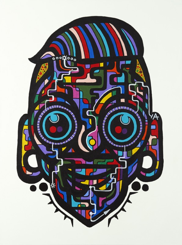 New Noise City 1 (Face Ver.) - (36 x 48 Acrylic on Canvas)